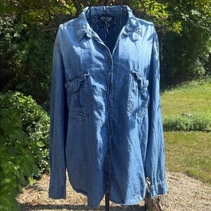 Arizona jeans juniors plus 3X denim shirt